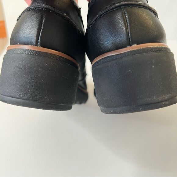 Clarks Ultimate Comfort Black Textured Wedge Slip On Loafers Normcore Shoes 7.5 - Picture 6 of 12